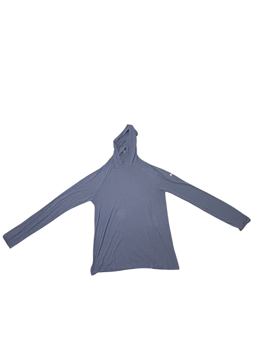 Alo Yoga Blue-Gray Long Sleeve Pullover Hoodie Lightweight - Picture 6 of 6